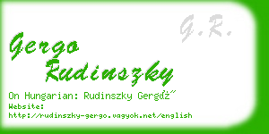 gergo rudinszky business card